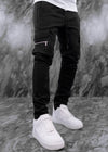 Onyx Black Cargo Track Bottoms V3